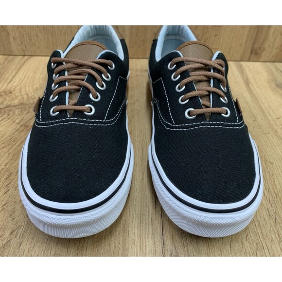 Vans Era Black Brown Canvas Lace Up Sneakers Men’s Size 9.5 Casual Shoes main image 5